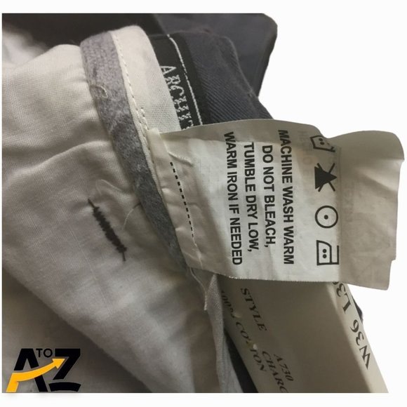 Architect Mens Dress Pants New Size 36x30 Charcoal Gray Pockets Zip Up Button Fl - Picture 13 of 15